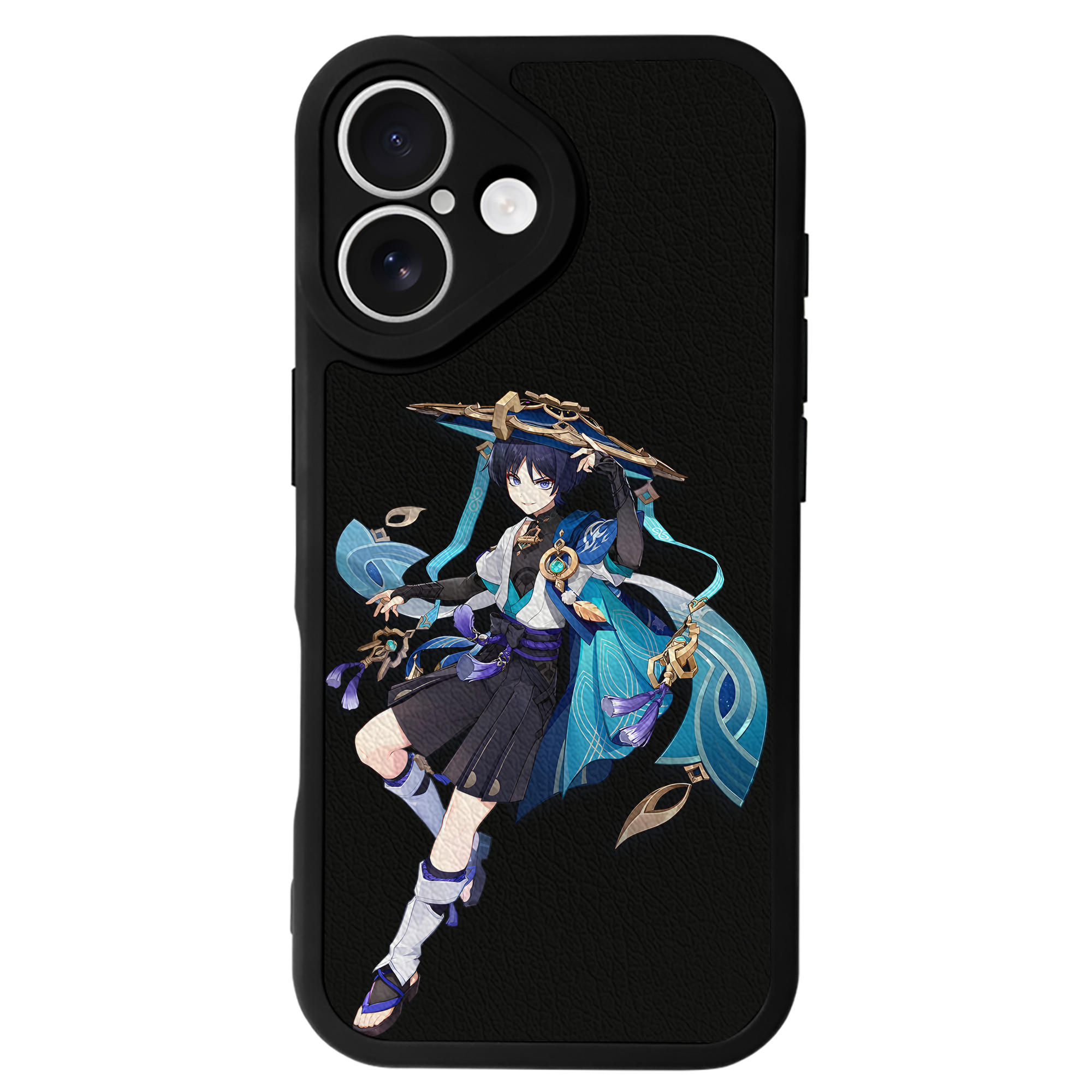 げんし神 さんペい genshin Sanpei 【iPhone 16シリーズ対応】シリコンスマホケース（レザー調） 材質：シリコン